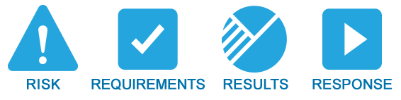 Icons representing Risk, Requirements, Results and Response